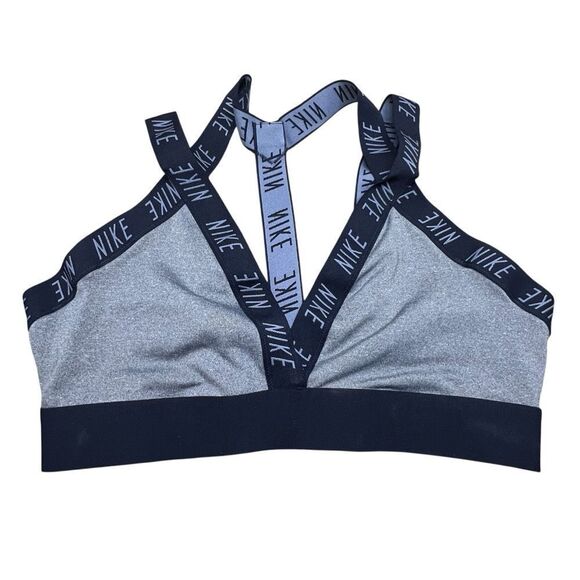 Nike Indy Light Support Training Sports Bra Size Medium gray black - Picture 1 of 5